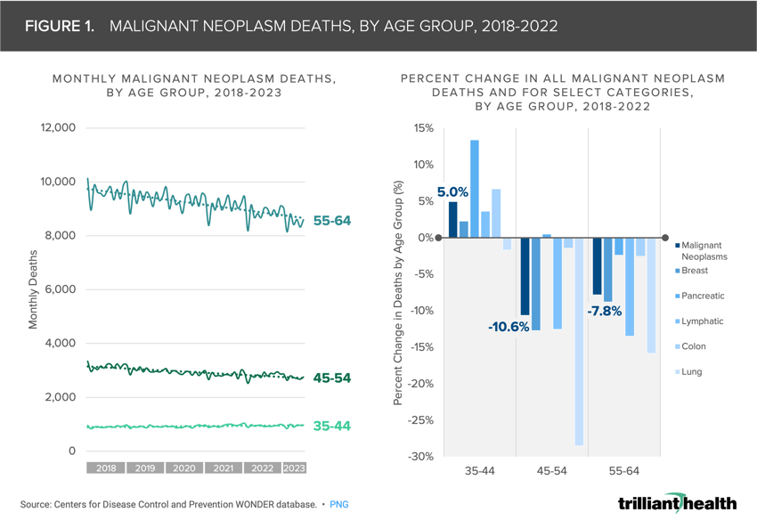 Figure 1. Malignant Neoplasm Deaths, By Age Group, 2018-2022
