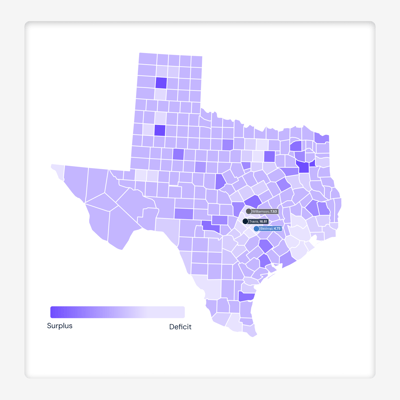 Rendering of Texas heatmap in Workbench