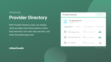 Provider Directory Press Release