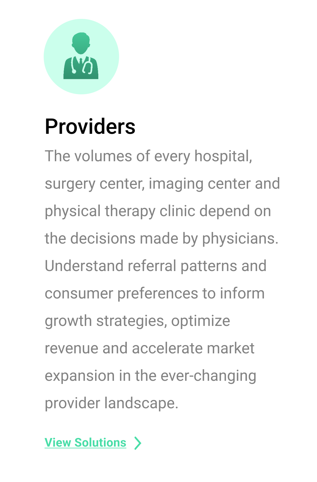 Provider Solutions